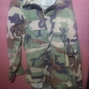 U.S. Army Woodland Camo Field Jacket - Green, Brown, Tan, Black